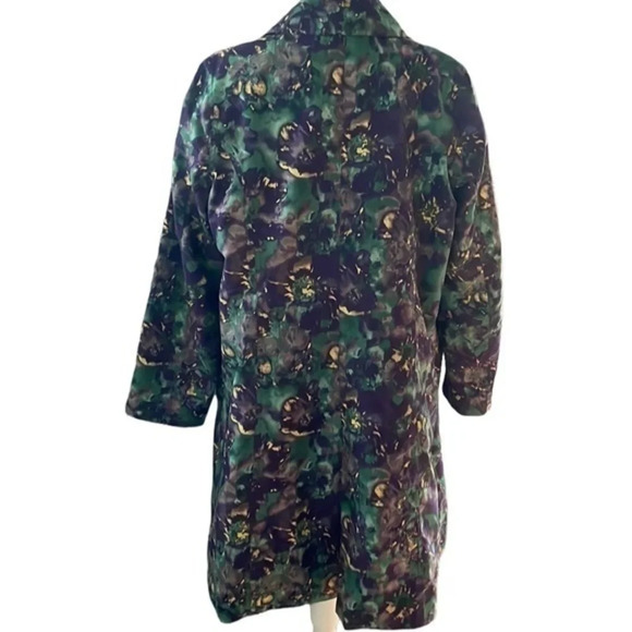 New Stunning‎ Roaman's Purple, Green & Gold Floral Plus Size Coat 14W - Picture 6 of 10